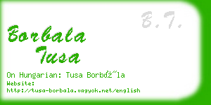 borbala tusa business card